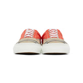 Ladies - Red and beige check sneakers