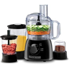 Kitchen Robot Deluxe - 400W FP with Blender + Mincer + Grinder (Black Color)