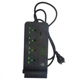 Power Socket extension with 2M Cord |Model G10 | Wireless charging | 3000W | 4 Universal Sockets | 4 USB & 2 Type C ports