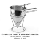 Multi-Function Stainless Steel Batter Dispenser