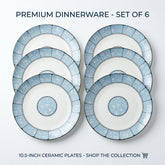 6Pcs 10.5" Ceramic Plate