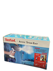 TEFAL Access Steam Easy Handheld Steamer, 1400 W, Steam Output Up to 25 g/Min., Rapid 15-Second Heat-Up, Sanitizing, Light, Door Hook, DT7130G0 500 ml DT7130G0 White & blue
