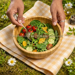 وعاء خيزران 7 بوصة