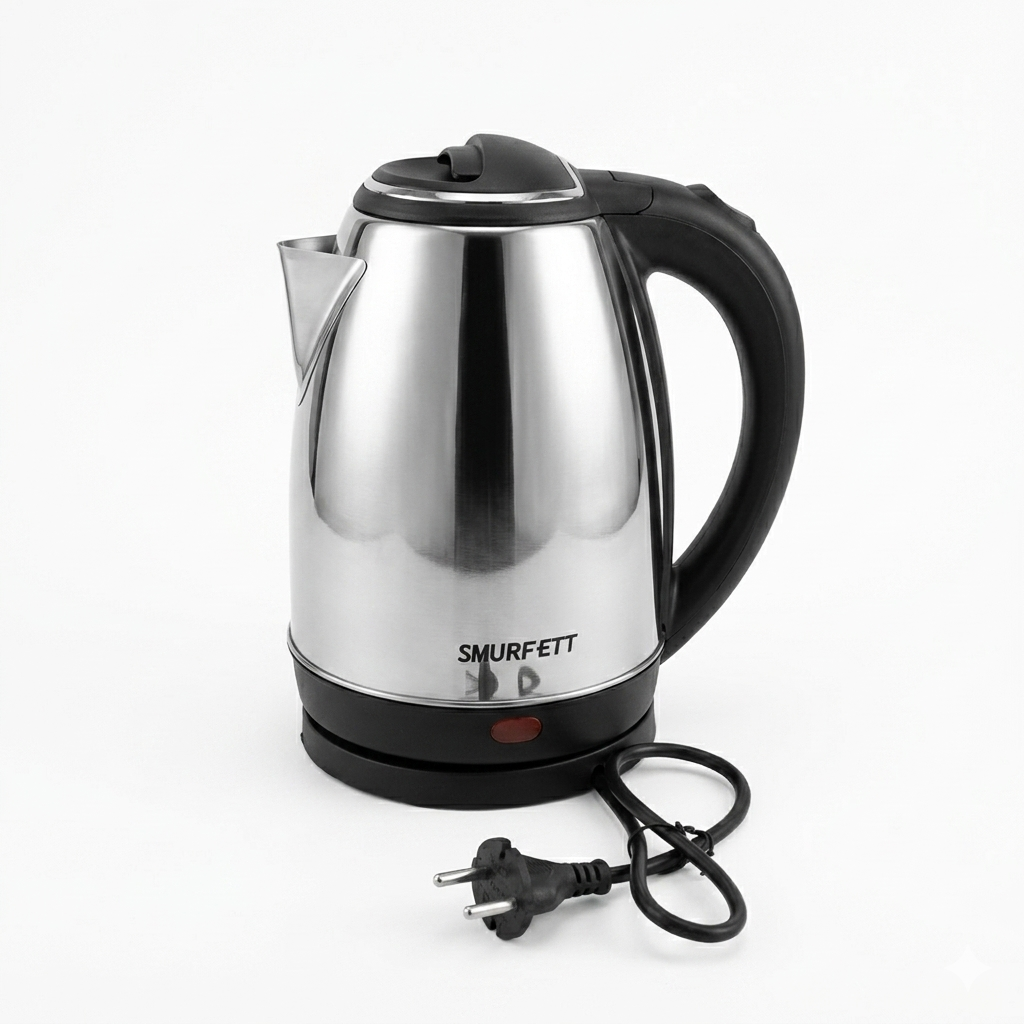 Smurfett 2.0L Stainless Steel Electric Kettle - 1500W High-Speed Boiling